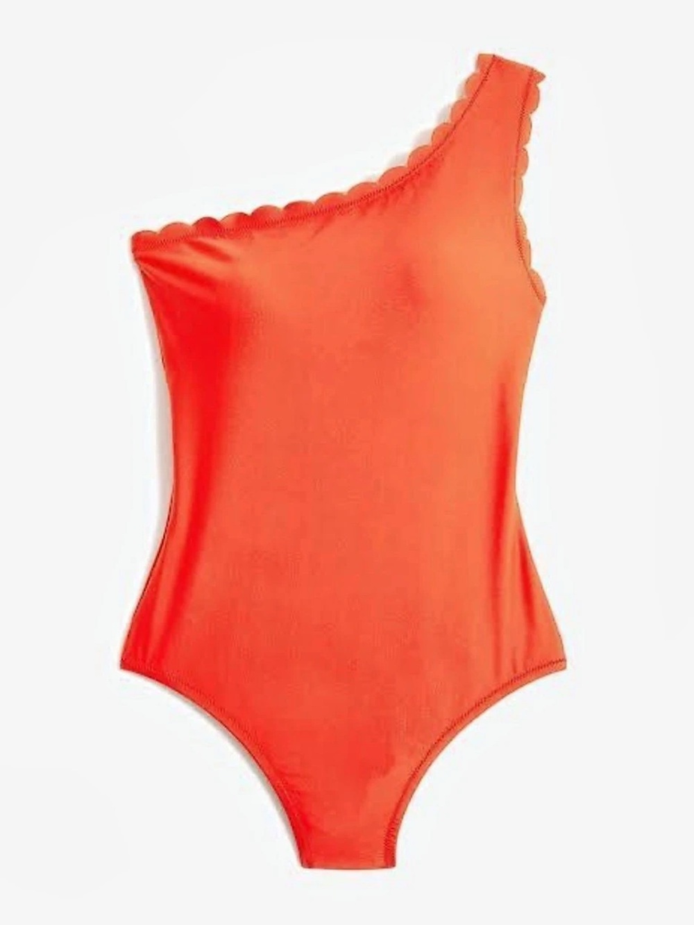 J Crew One-Shoulder Orange Swimsuit